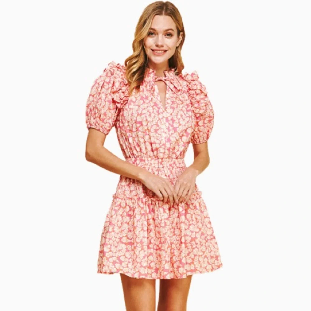 Anthropologie Pinch Floral Print  Ruffle‎ Mini Dress Size M NWOT